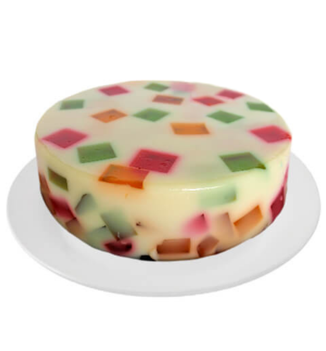 Gelatina mosaico arcoiris